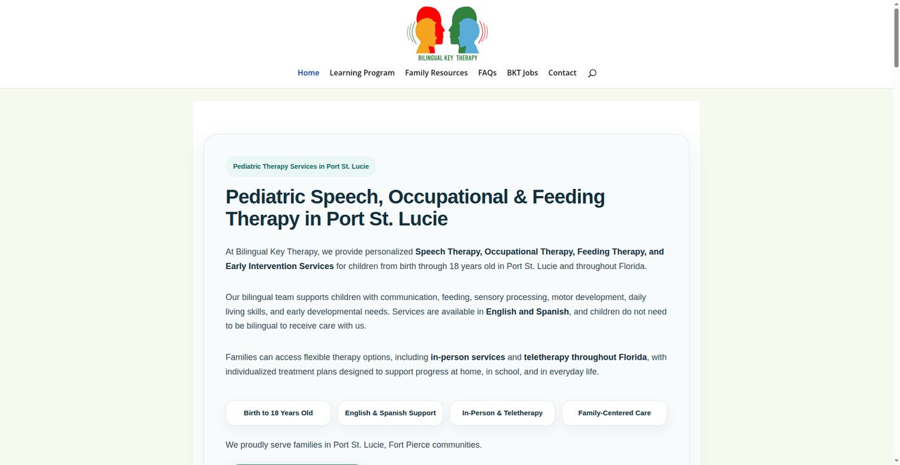 Bilingual Key Therapy website
