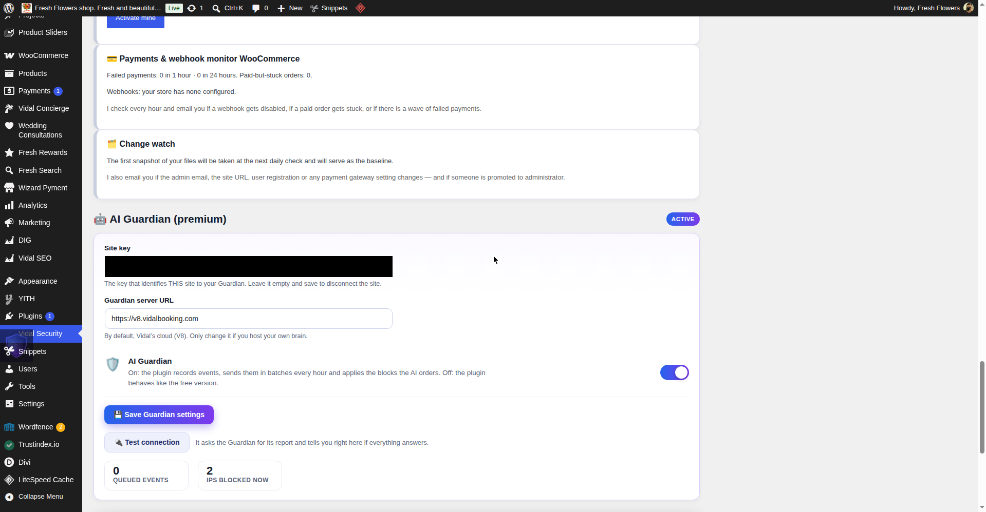 AI Guardian report in English showing classified attack patterns in plain language