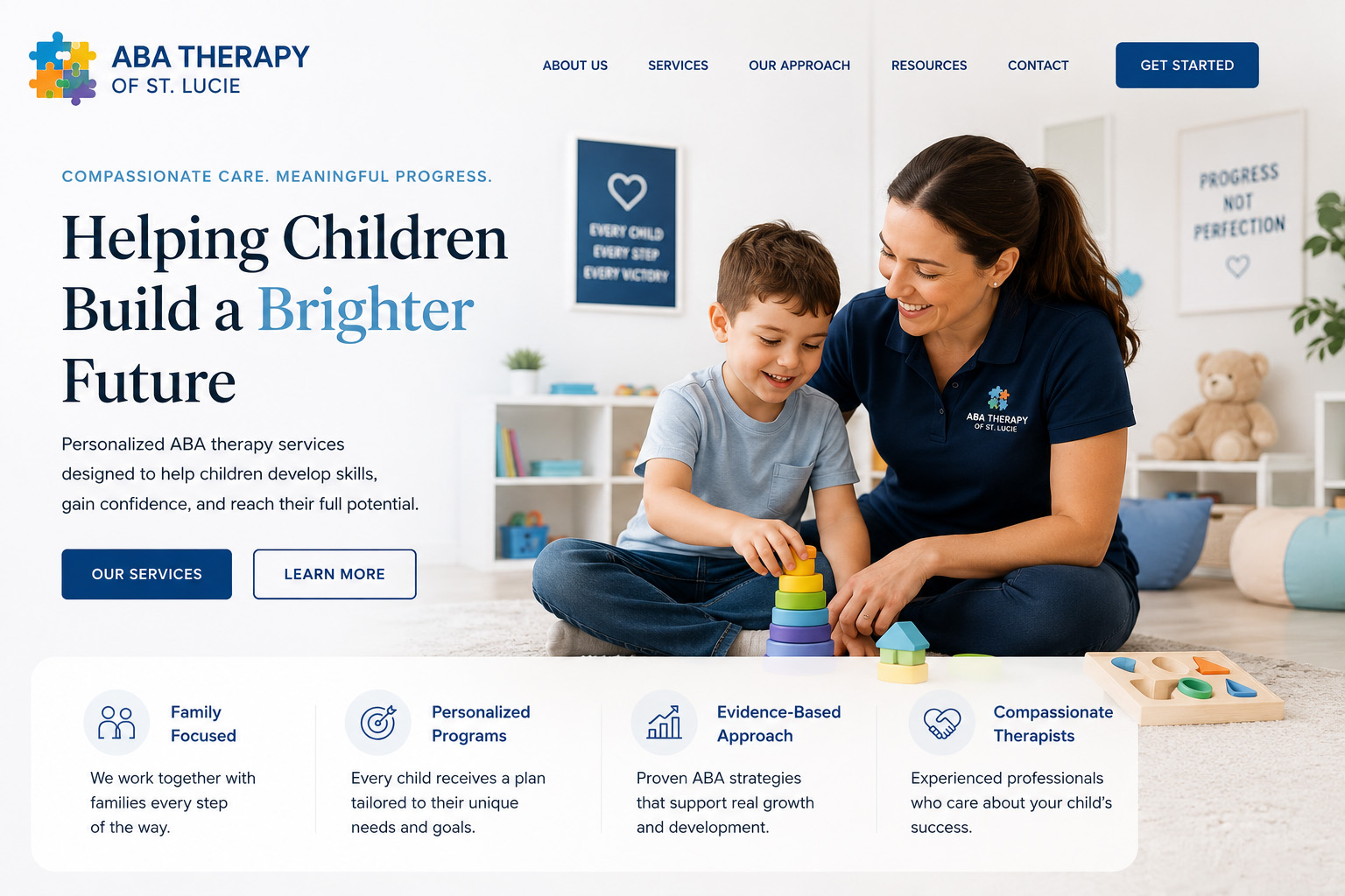 ABA Therapy Medical Website Design Florida