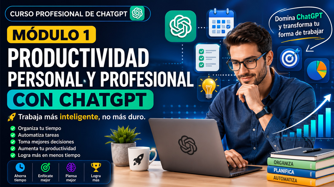 Curso Profesional de ChatGPT: Productividad Profesional, Organización y Sistemas de Trabajo